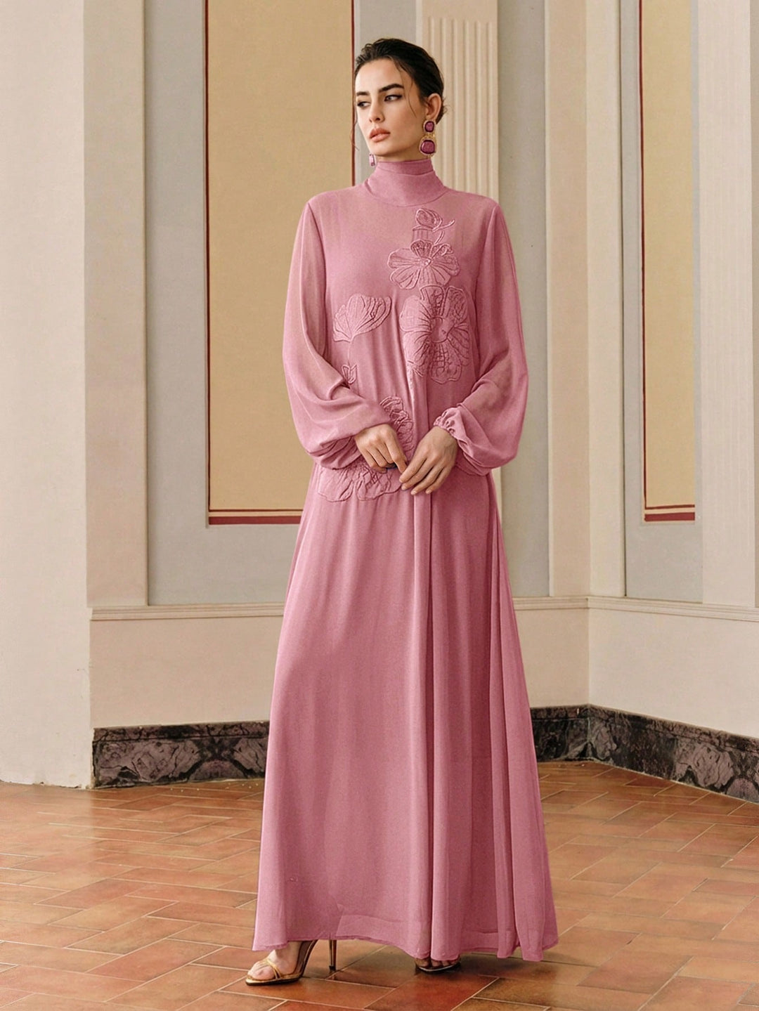 Rochie maxi SHEIN, roz