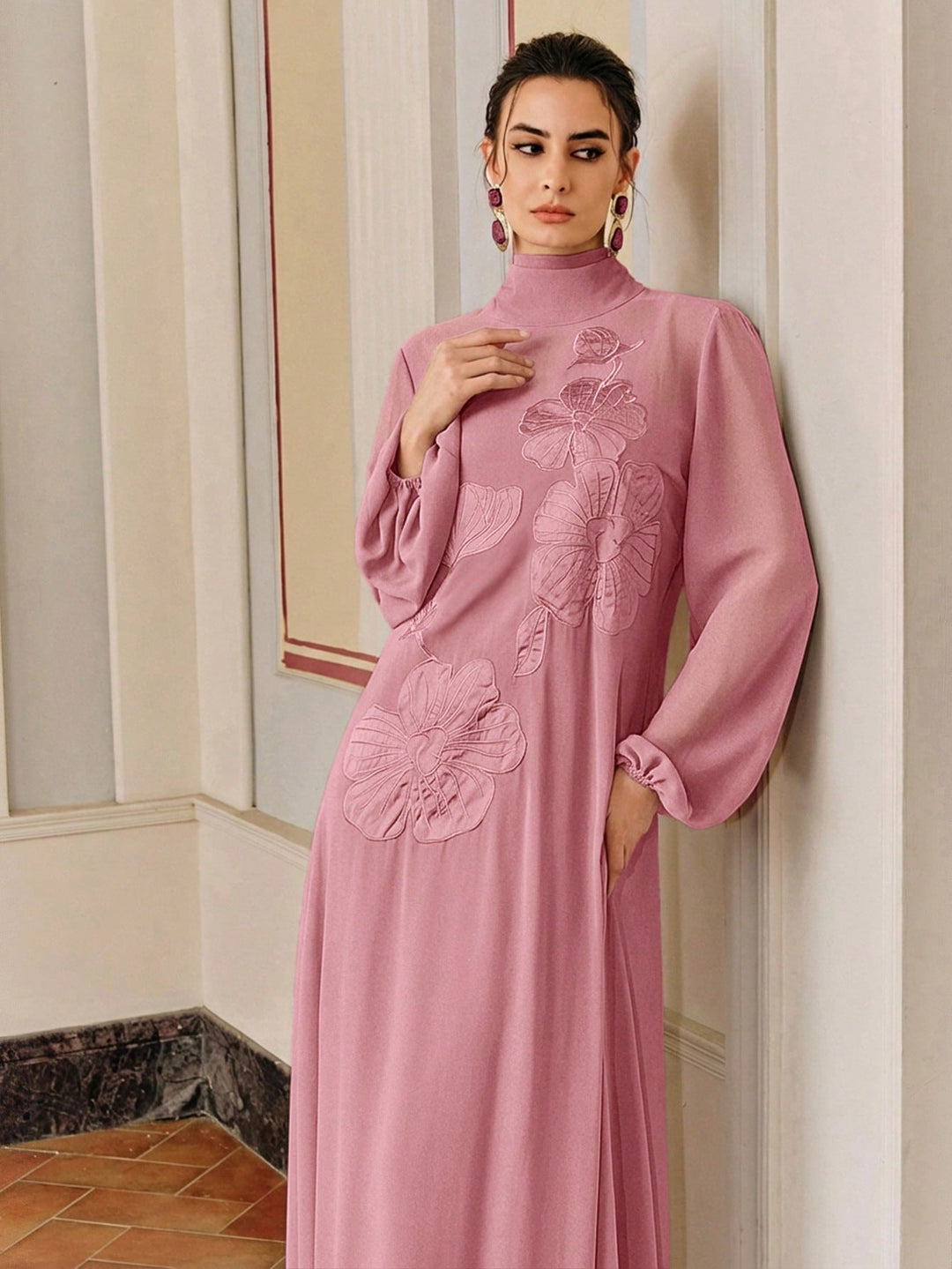 Rochie maxi SHEIN, roz