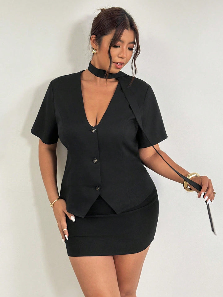 Sacou SHEIN, negru