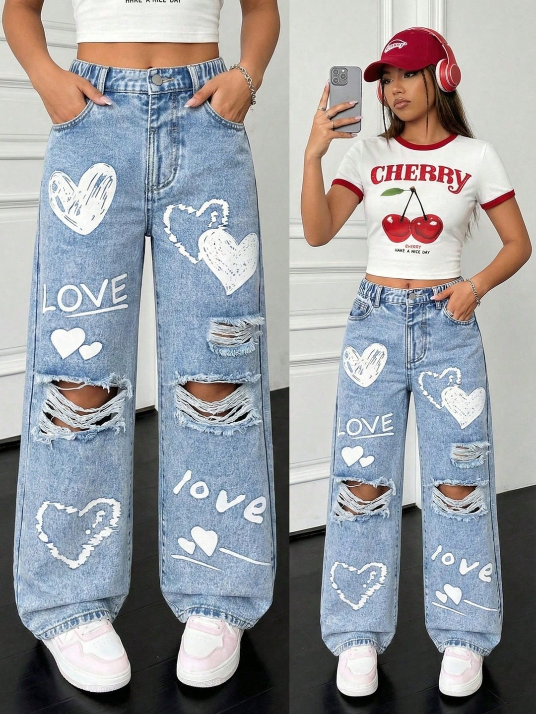 Jeans SHEIN, albastru