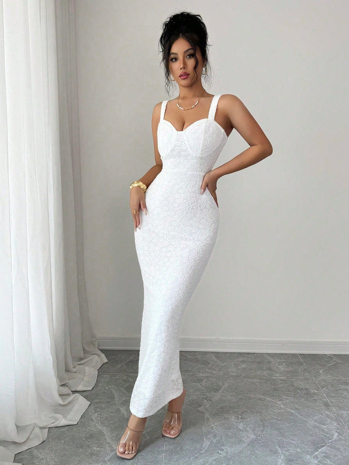 Rochie maxi SHEIN, alb