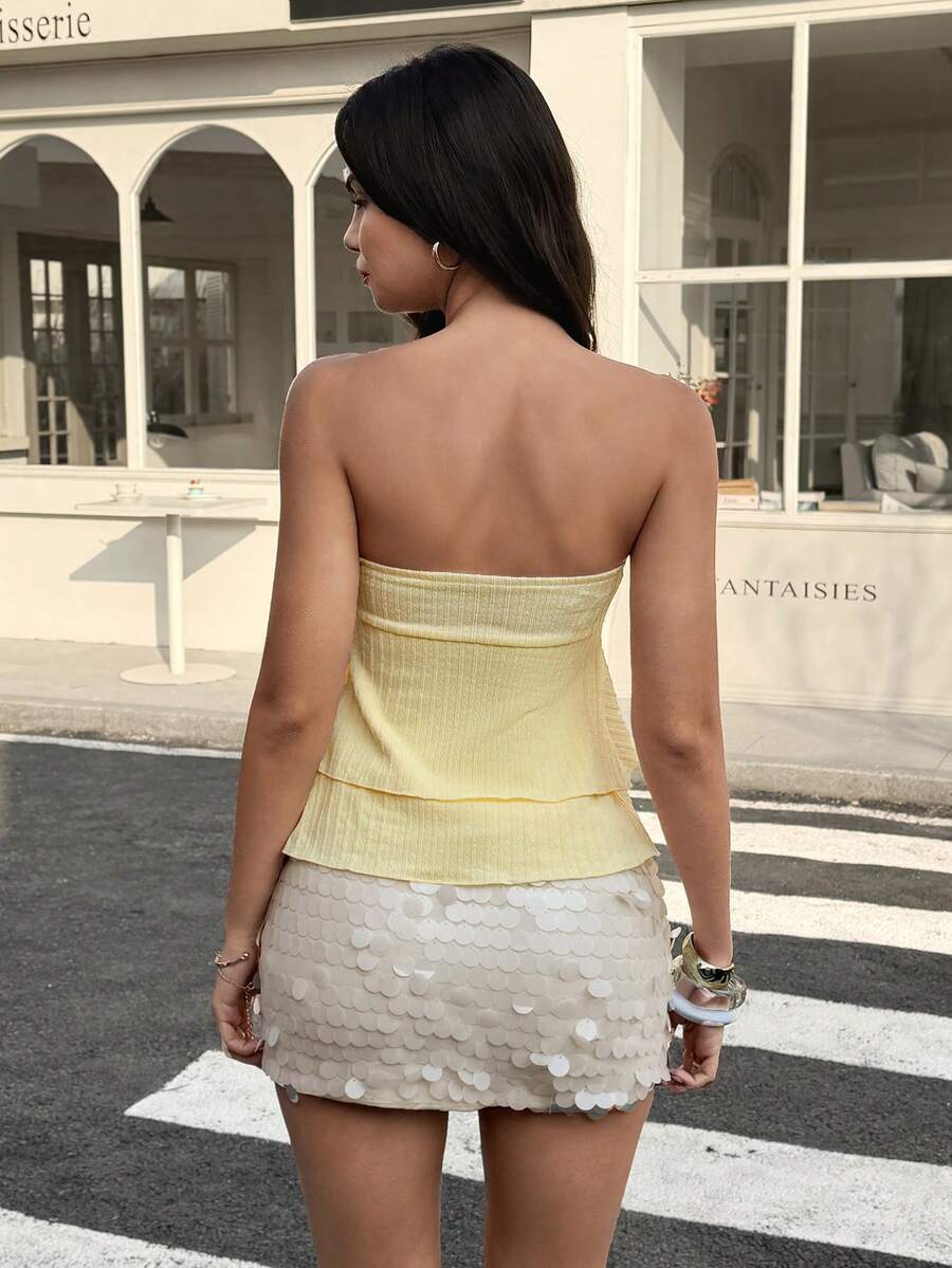 Top SHEIN, galben