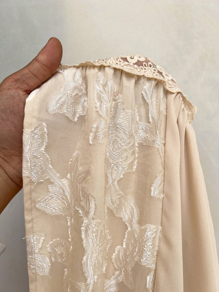 Cardigan lung  SHEIN, crem