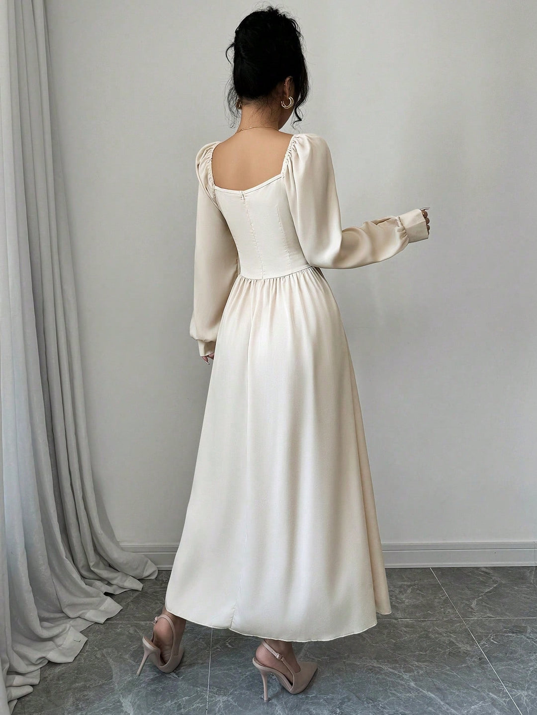 Rochie maxi SHEIN, bej