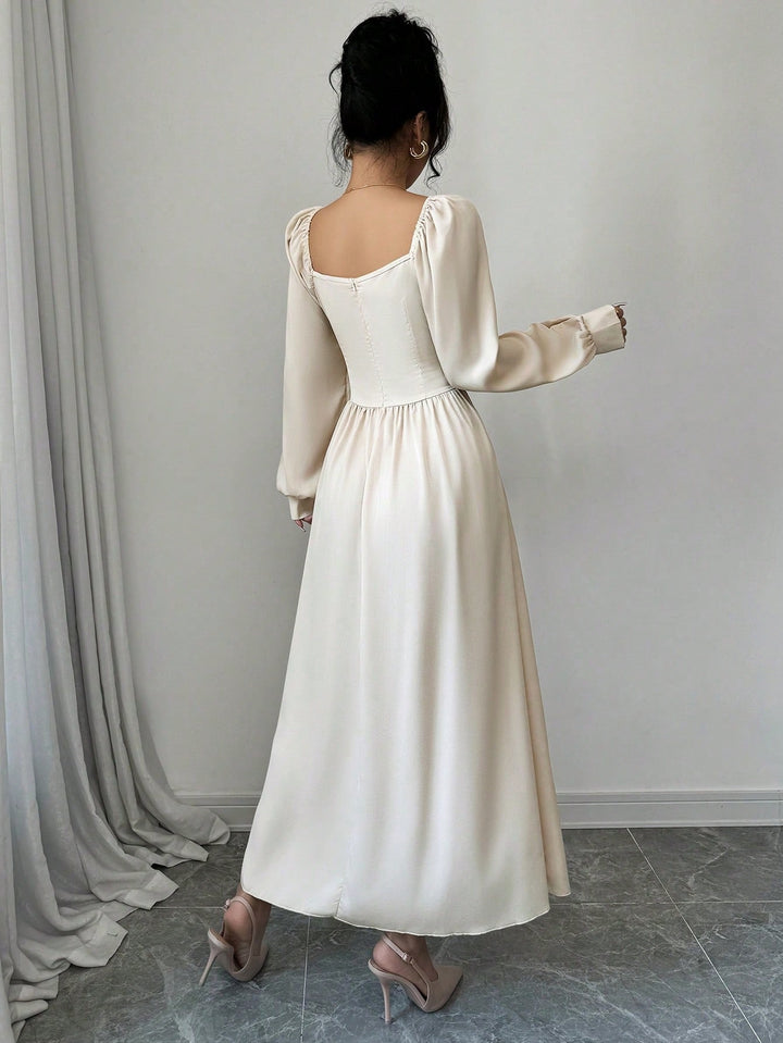 Rochie maxi SHEIN, bej