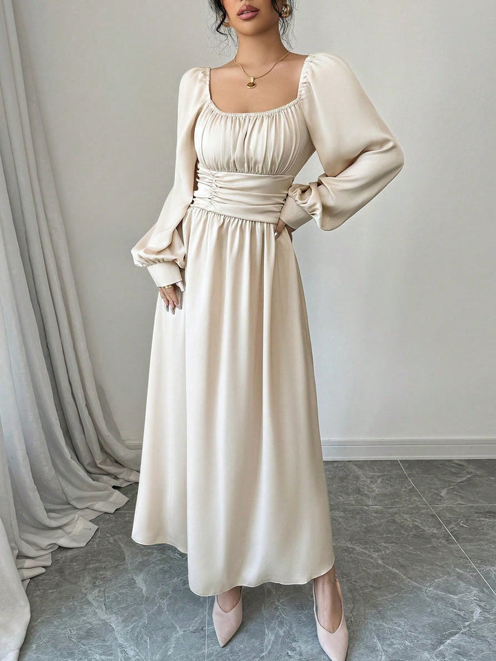 Rochie maxi SHEIN, bej