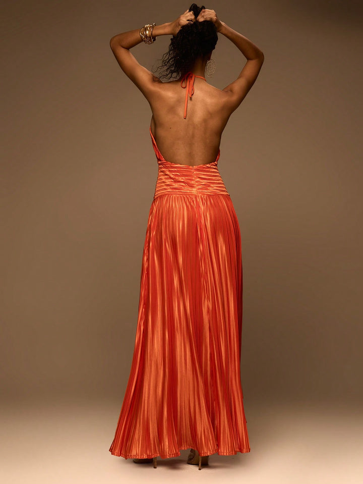 Rochie maxi SHEIN, portocaliu