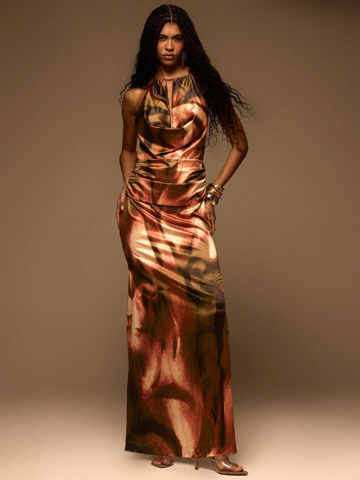 Rochie maxi SHEIN, mix culori