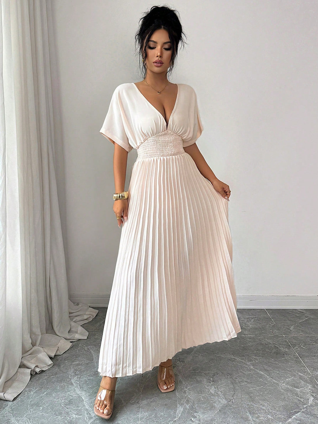 Rochie midi SHEIN, portocaliu