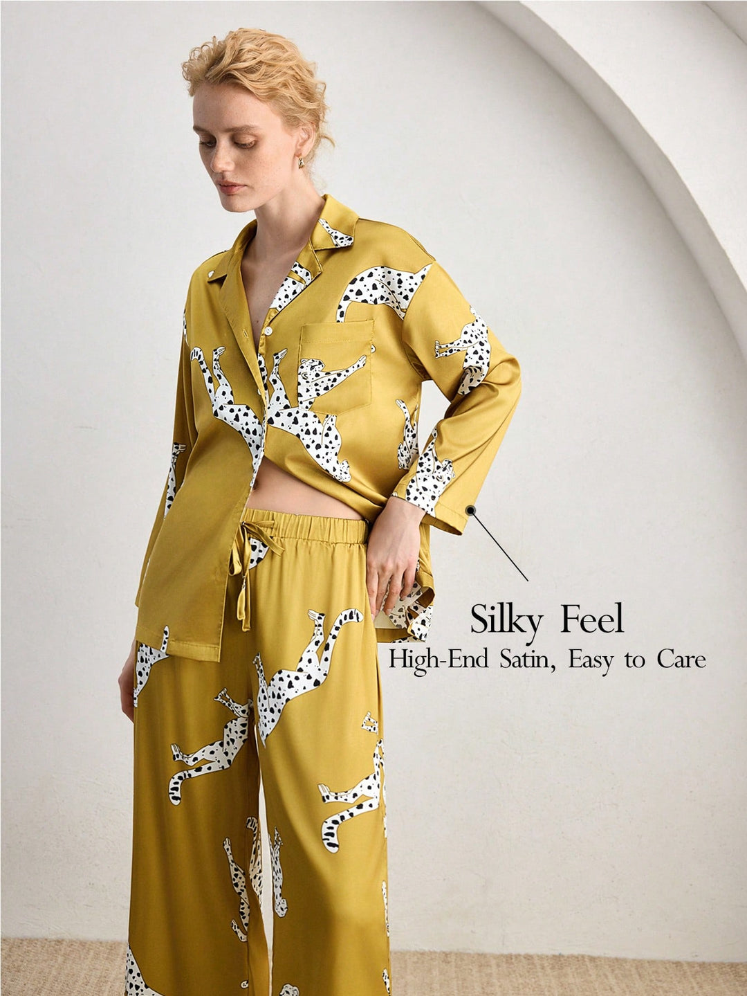 Compleu pijamale SHEIN, galben