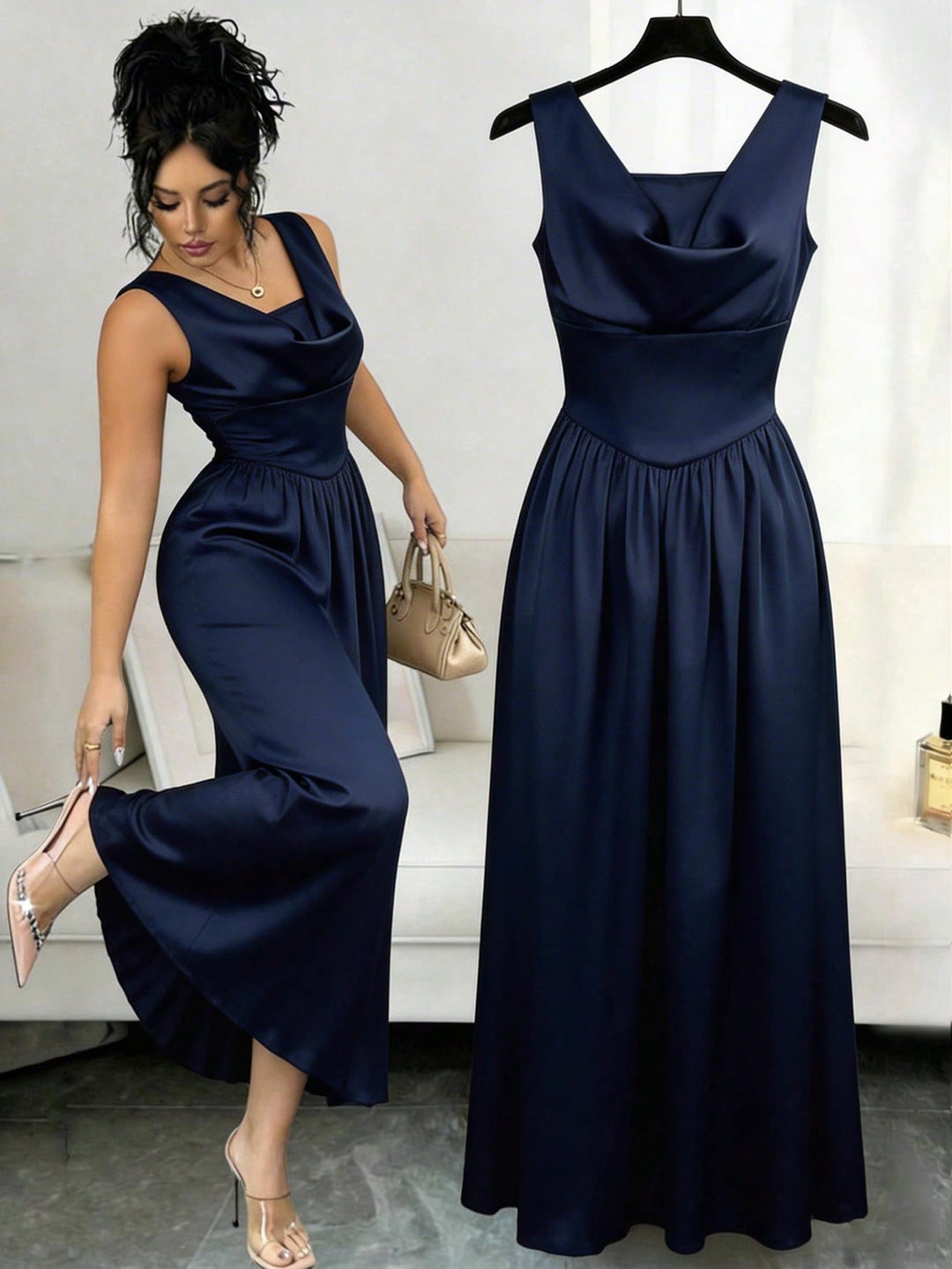 Rochie maxi SHEIN, albastru