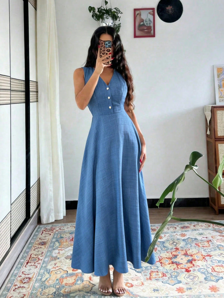 Rochie maxi SHEIN, albastru