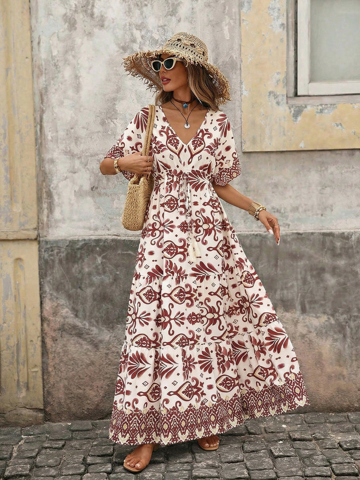 Rochie maxi SHEIN, maro