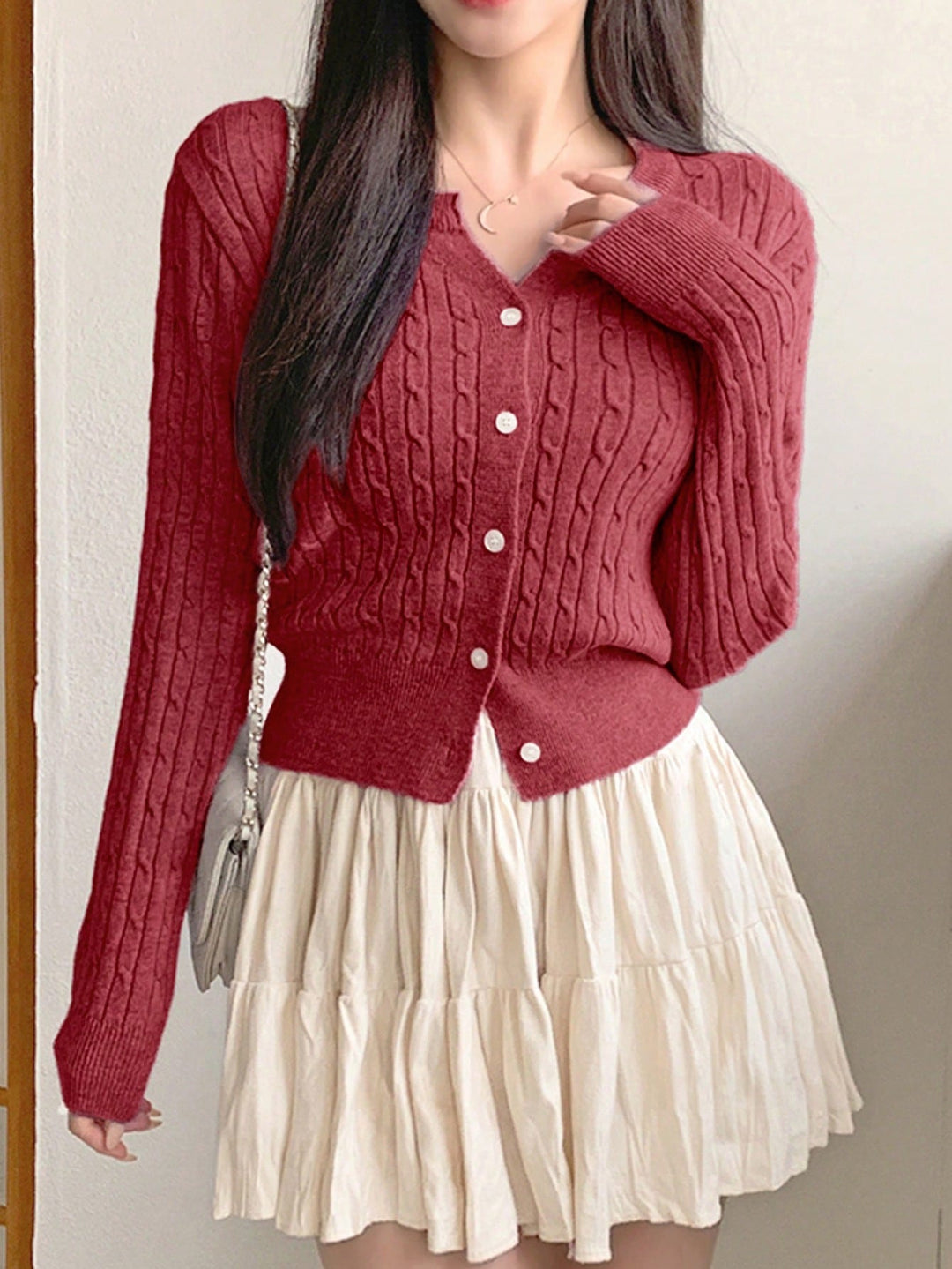 Cardigan SHEIN, roșu