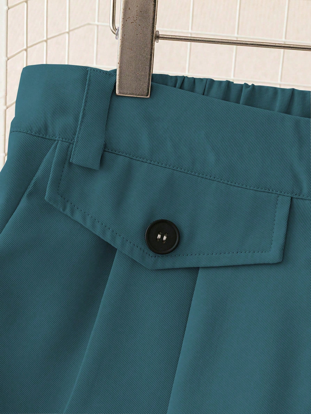 Pantalon de costum SHEIN, turcoaz