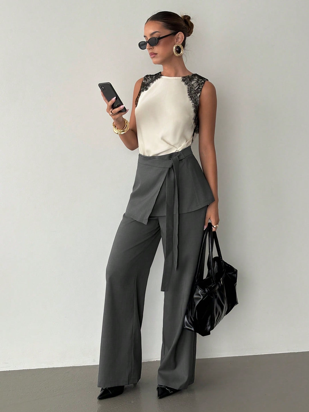 Pantaloni SHEIN, gri