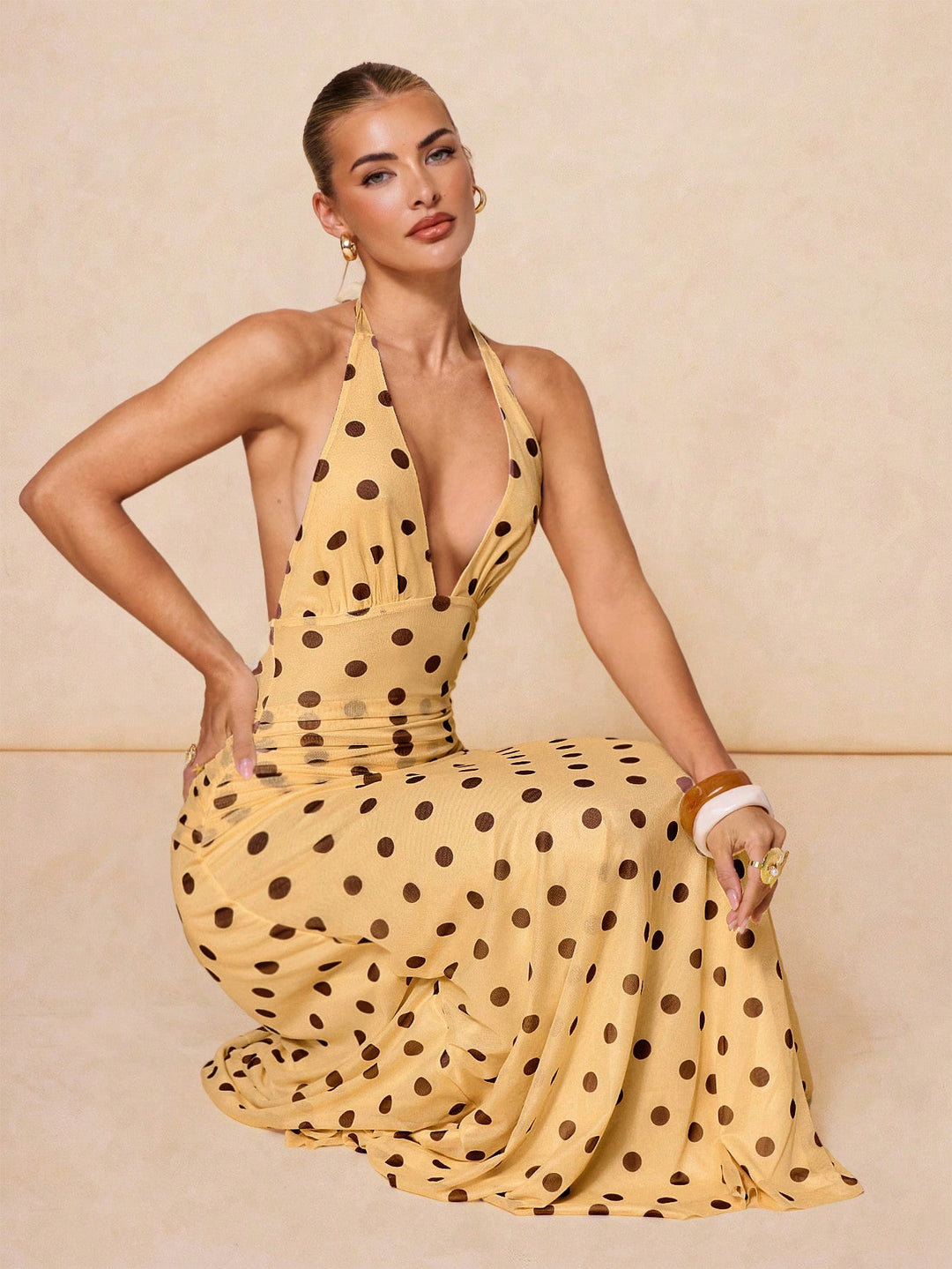 Rochie maxi SHEIN, galben