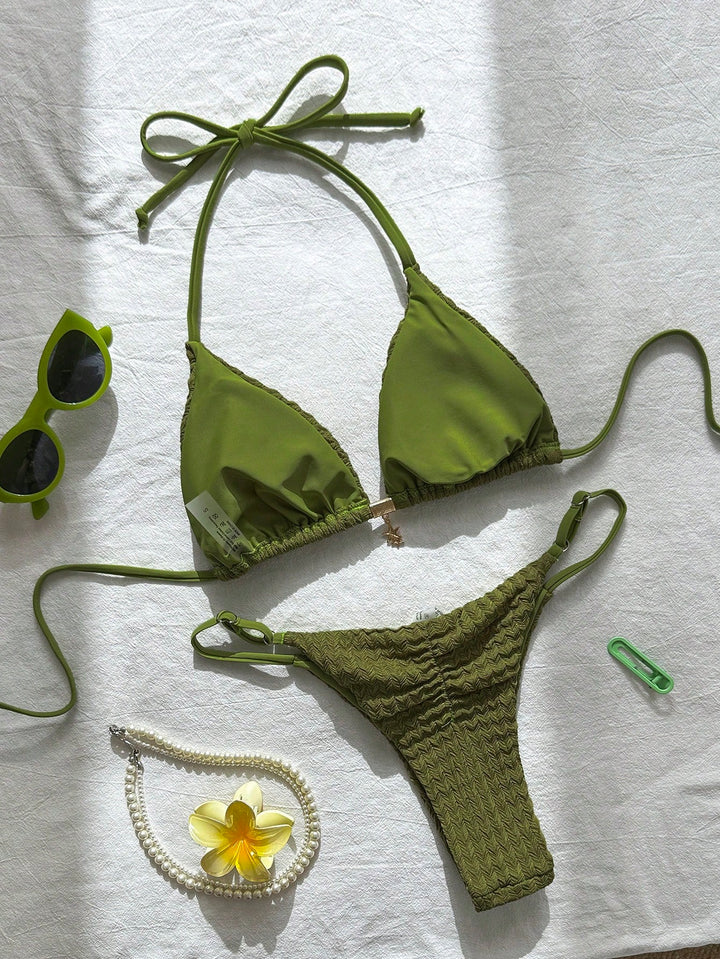 Set bikini SHEIN, kaki