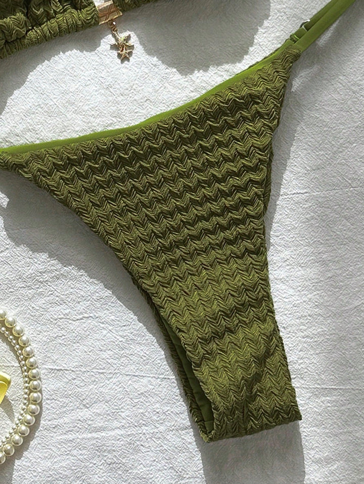 Set bikini SHEIN, kaki