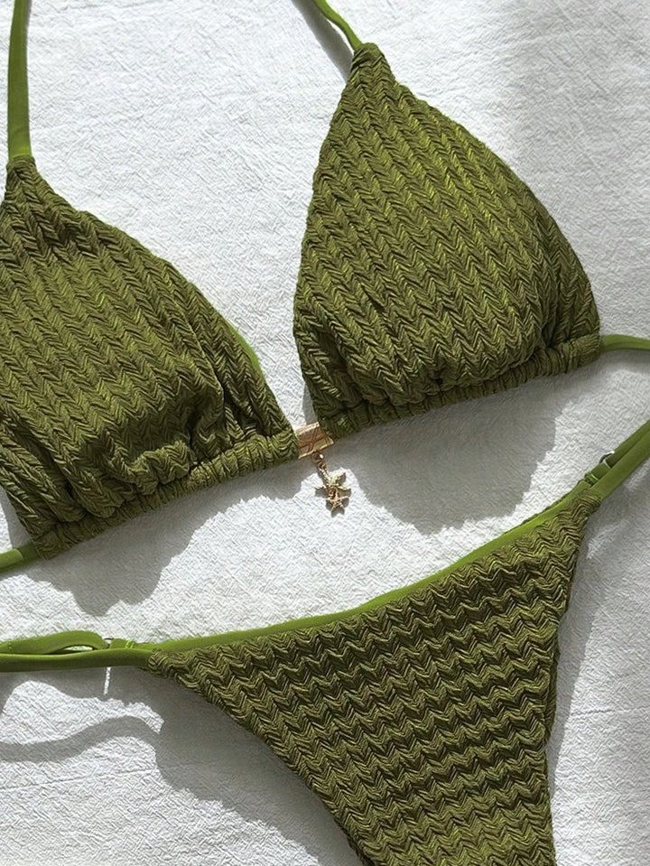 Set bikini SHEIN, kaki