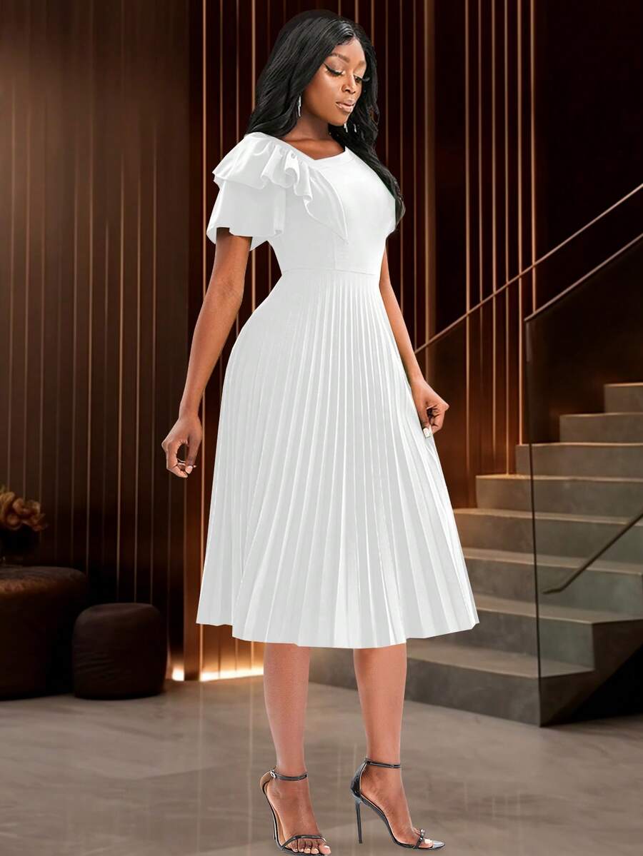 Rochie midi SHEIN, alb