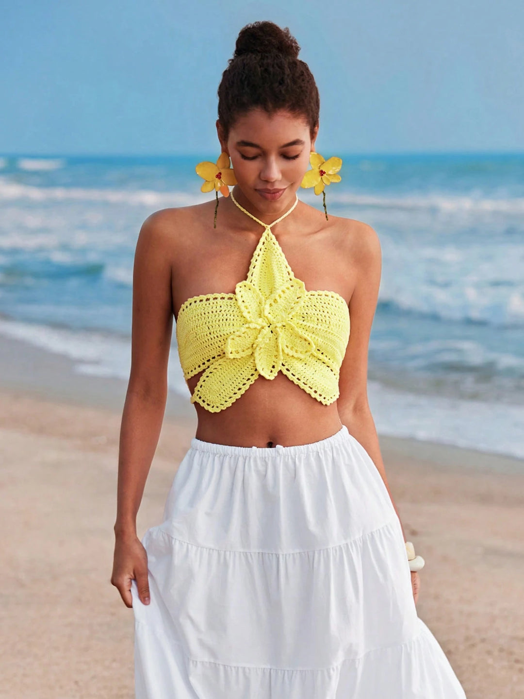 Top SHEIN, galben