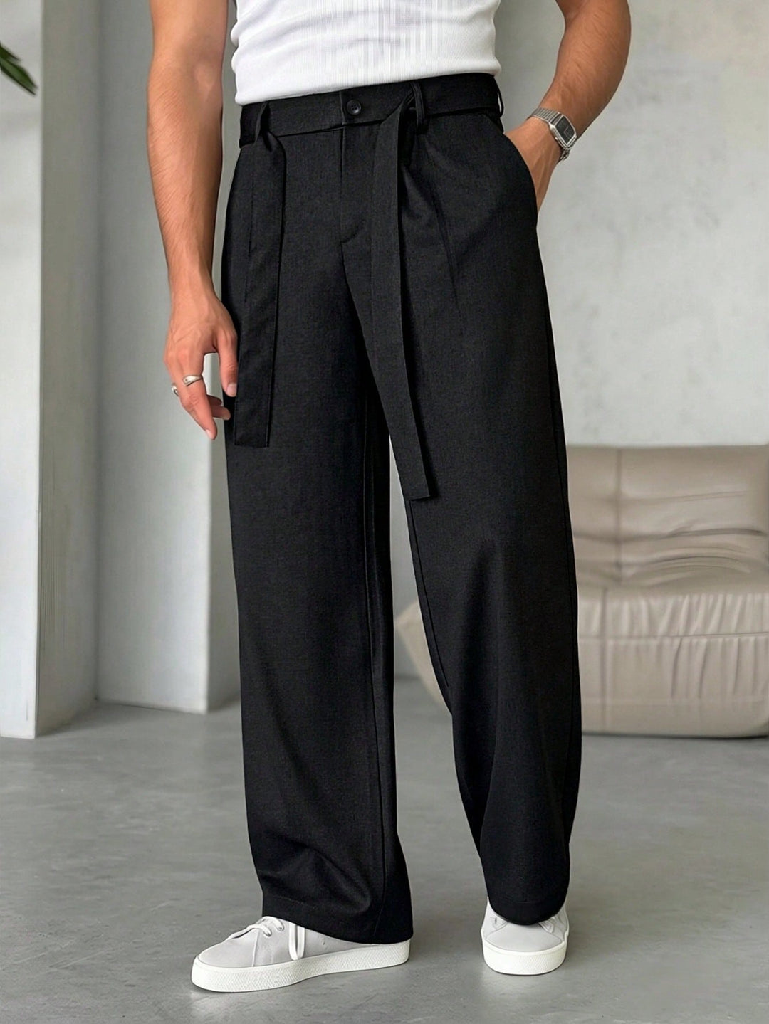 Pantalon SHEIN, negru