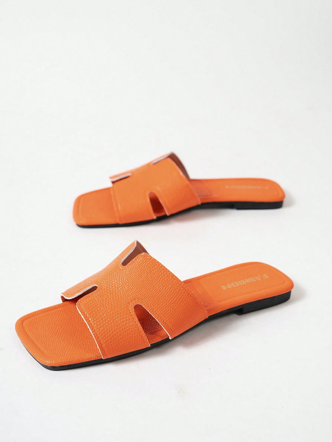 Papuc tip slide SHEIN, portocaliu
