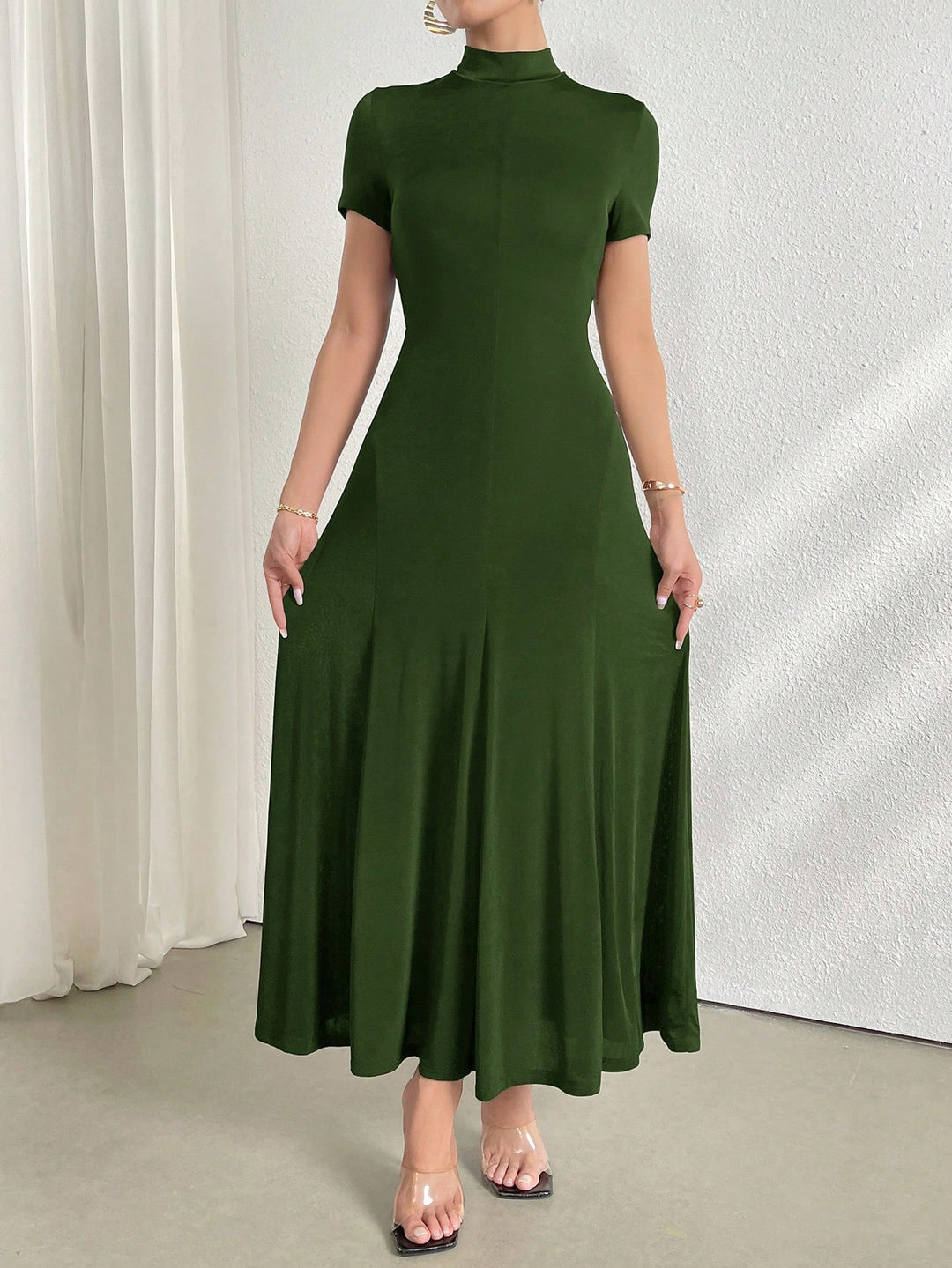 Rochie maxi SHEIN, verde
