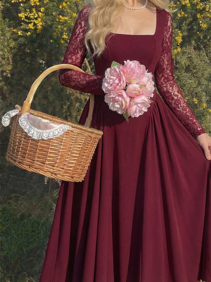 Rochie maxi SHEIN, vișiniu