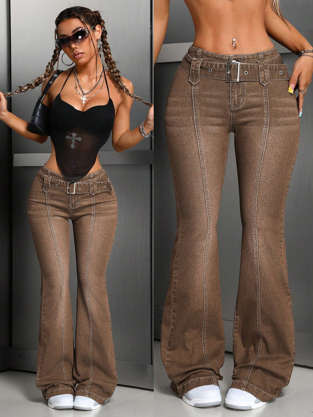 Jeans SHEIN, maro
