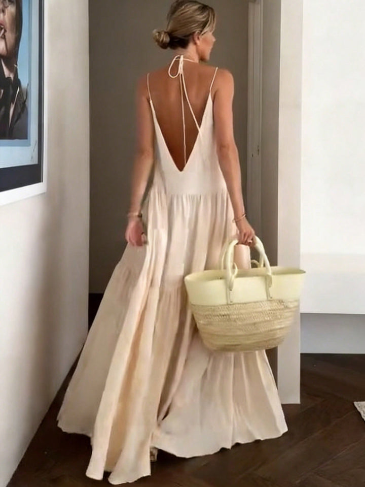Rochie maxi SHEIN, bej