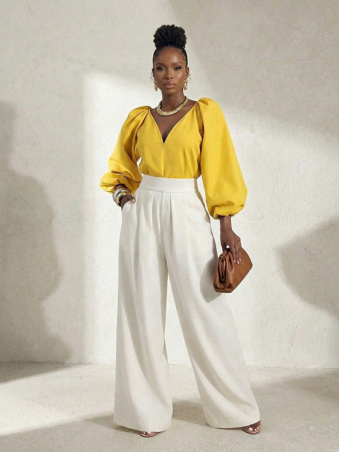 Pantaloni SHEIN, kaki