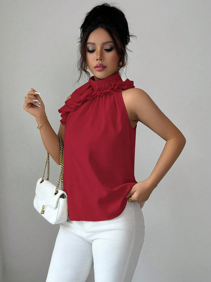 Bluza fără mâneci SHEIN, vișiniu