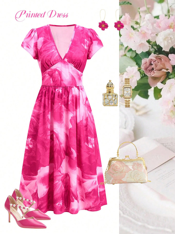 Rochie midi SHEIN, roz