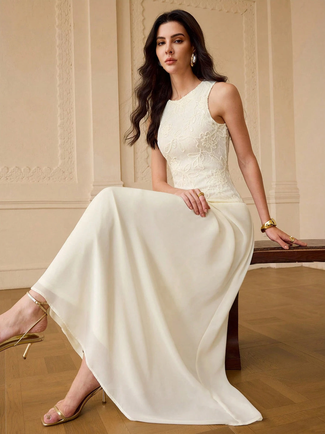 Rochie maxi SHEIN, galben