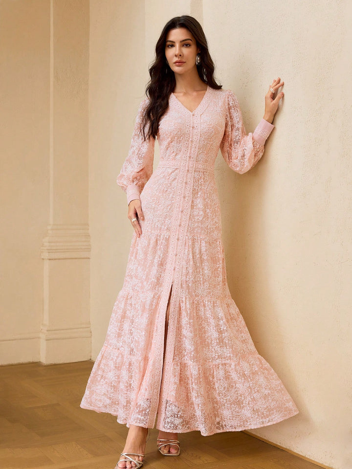 Rochie maxi SHEIN, roz