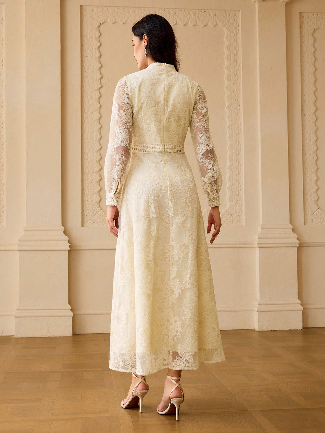 Rochie maxi SHEIN, crem