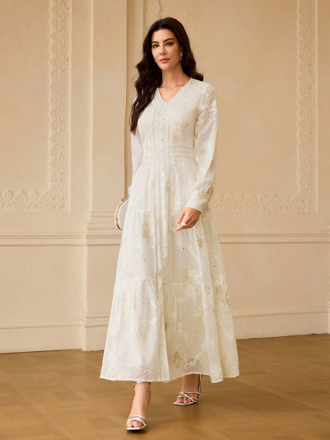 Rochie maxi SHEIN, portocaliu