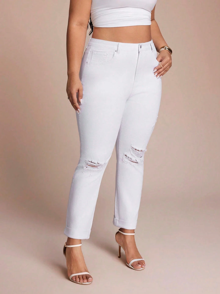 Jeans SHEIN, alb