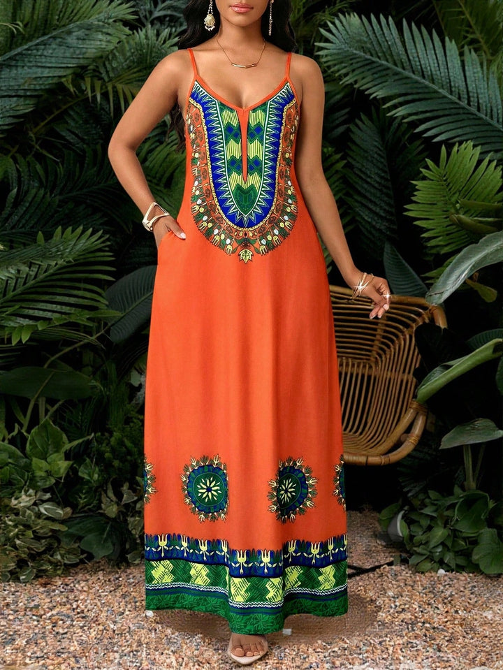 Rochie maxi SHEIN, mix culori