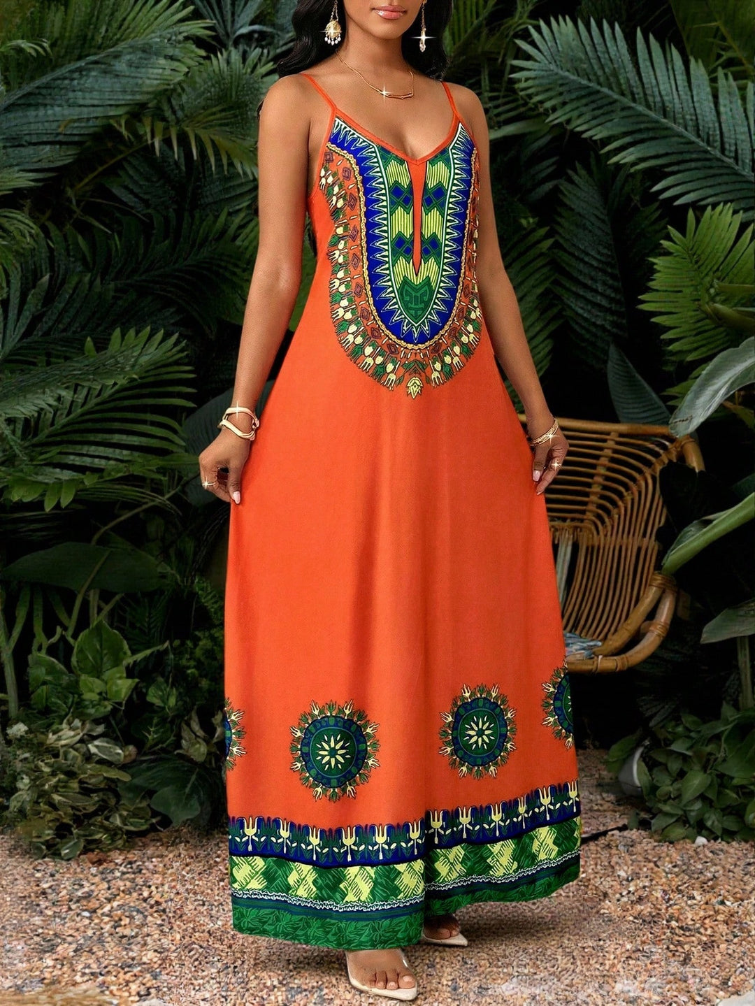 Rochie maxi SHEIN, mix culori
