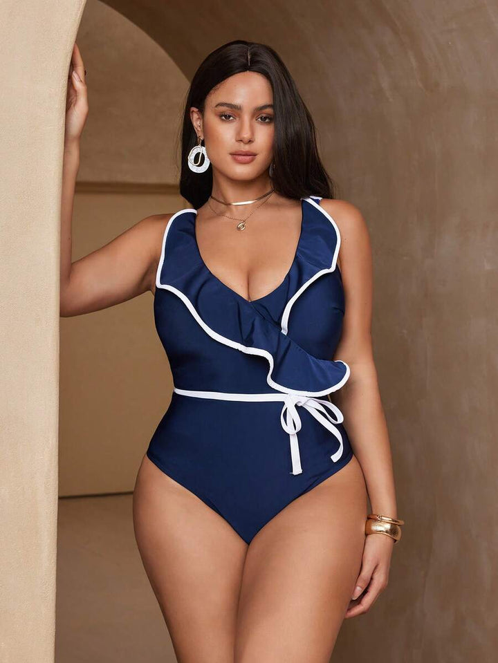 Costum de baie întreg SHEIN, albastru