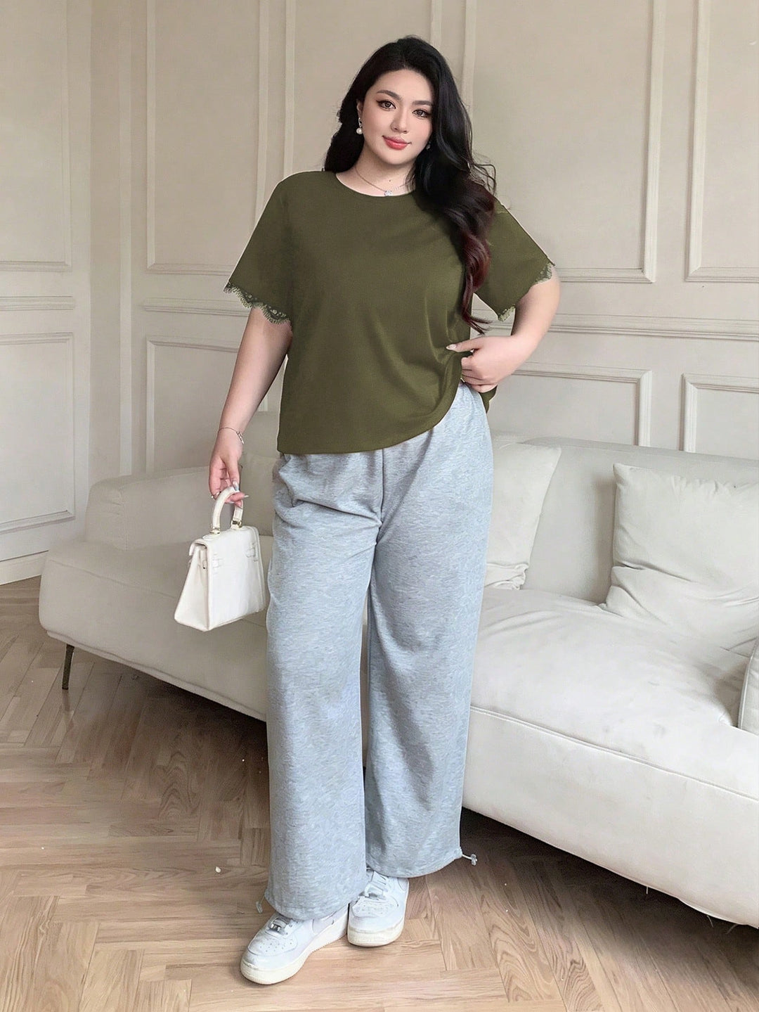 Tricou SHEIN, kaki