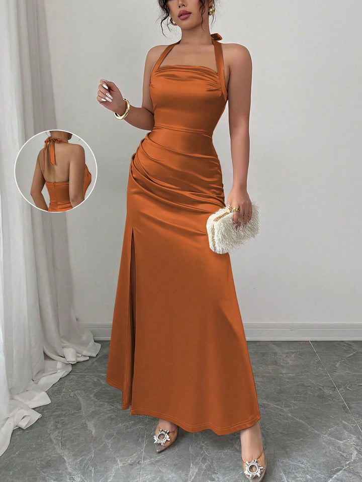 Rochie maxi SHEIN, maro