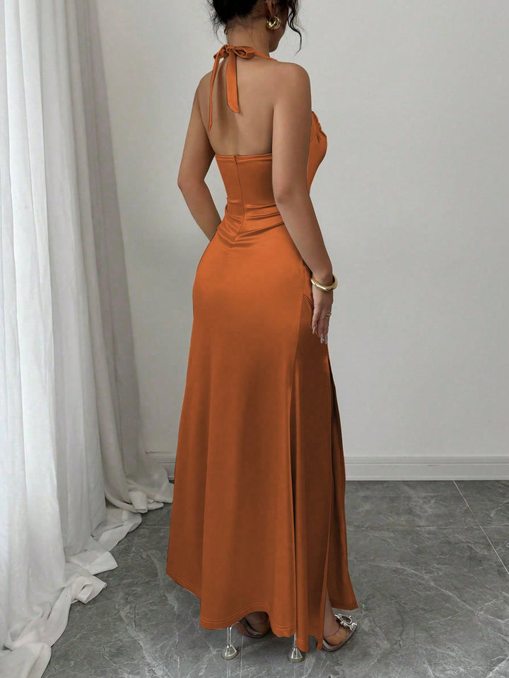 Rochie maxi SHEIN, maro