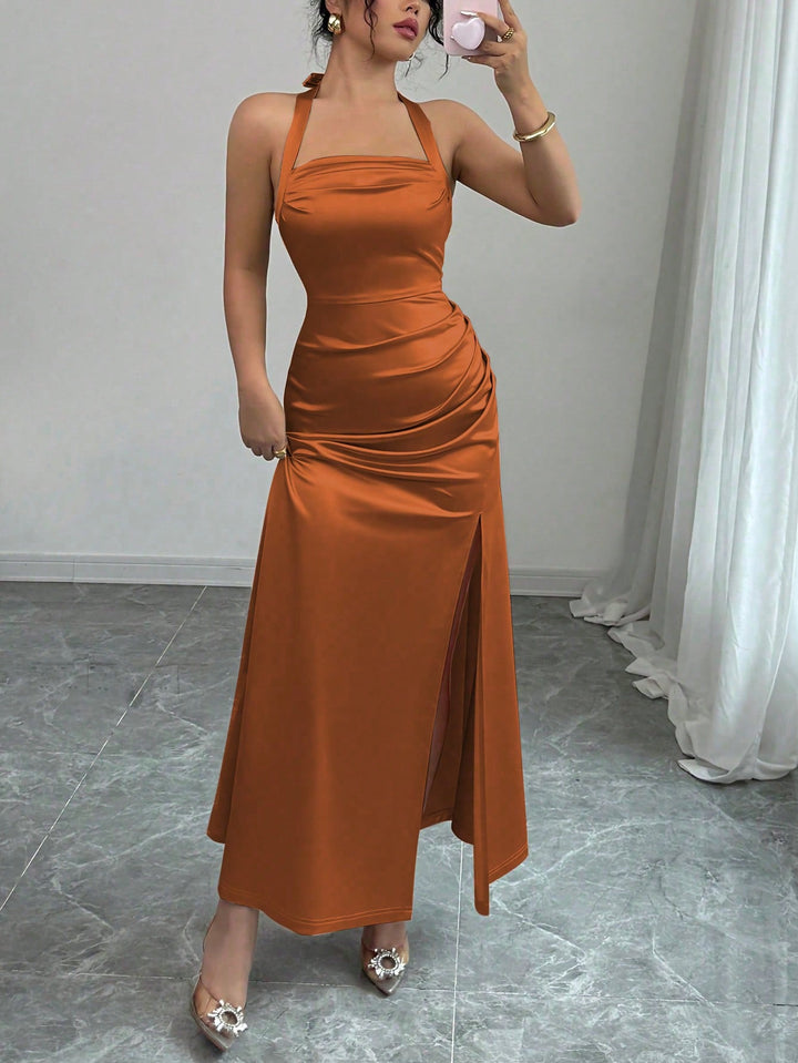 Rochie maxi SHEIN, maro