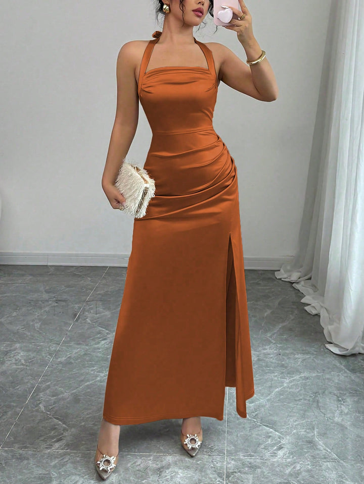 Rochie maxi SHEIN, maro