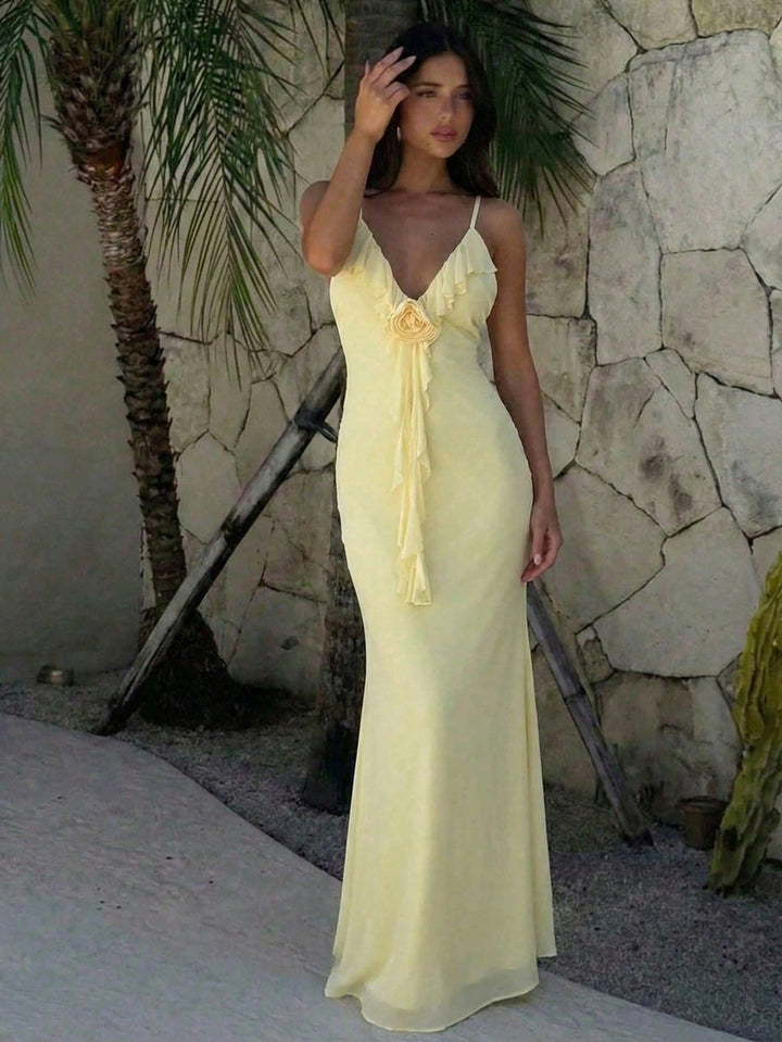 Rochie maxi SHEIN, galben