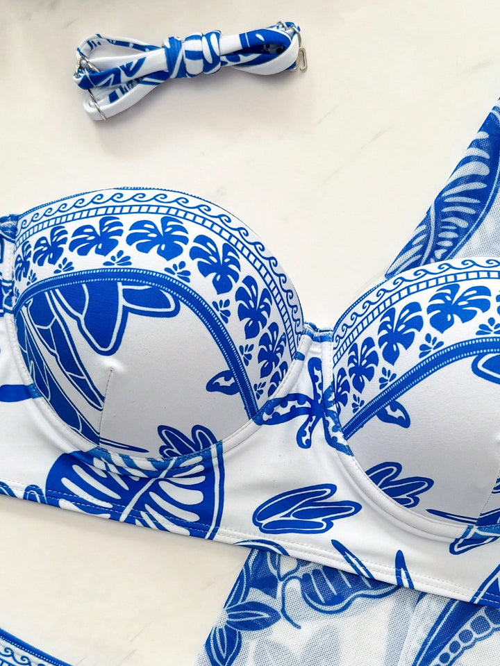 Set bikini SHEIN, albastru